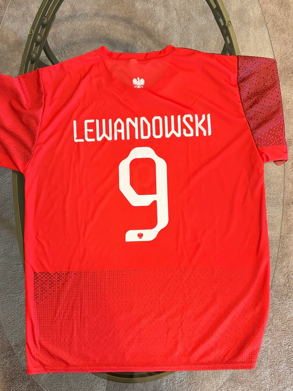 Polska Red Soccer Jersey “Number 9” - Picture 2 of 5